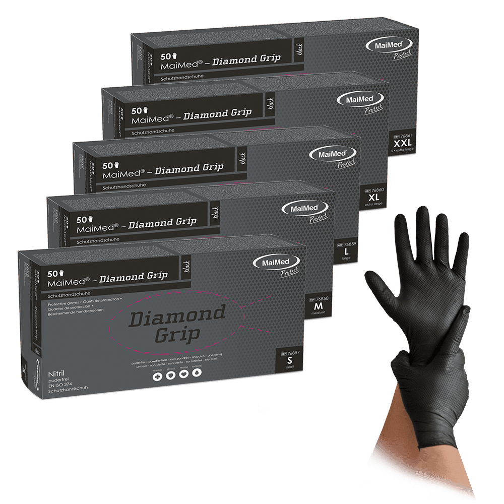 Diamond Grip zwart alle maten