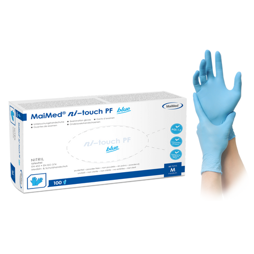 MaiMed ni-touch blauwe nitril handschoen met doos