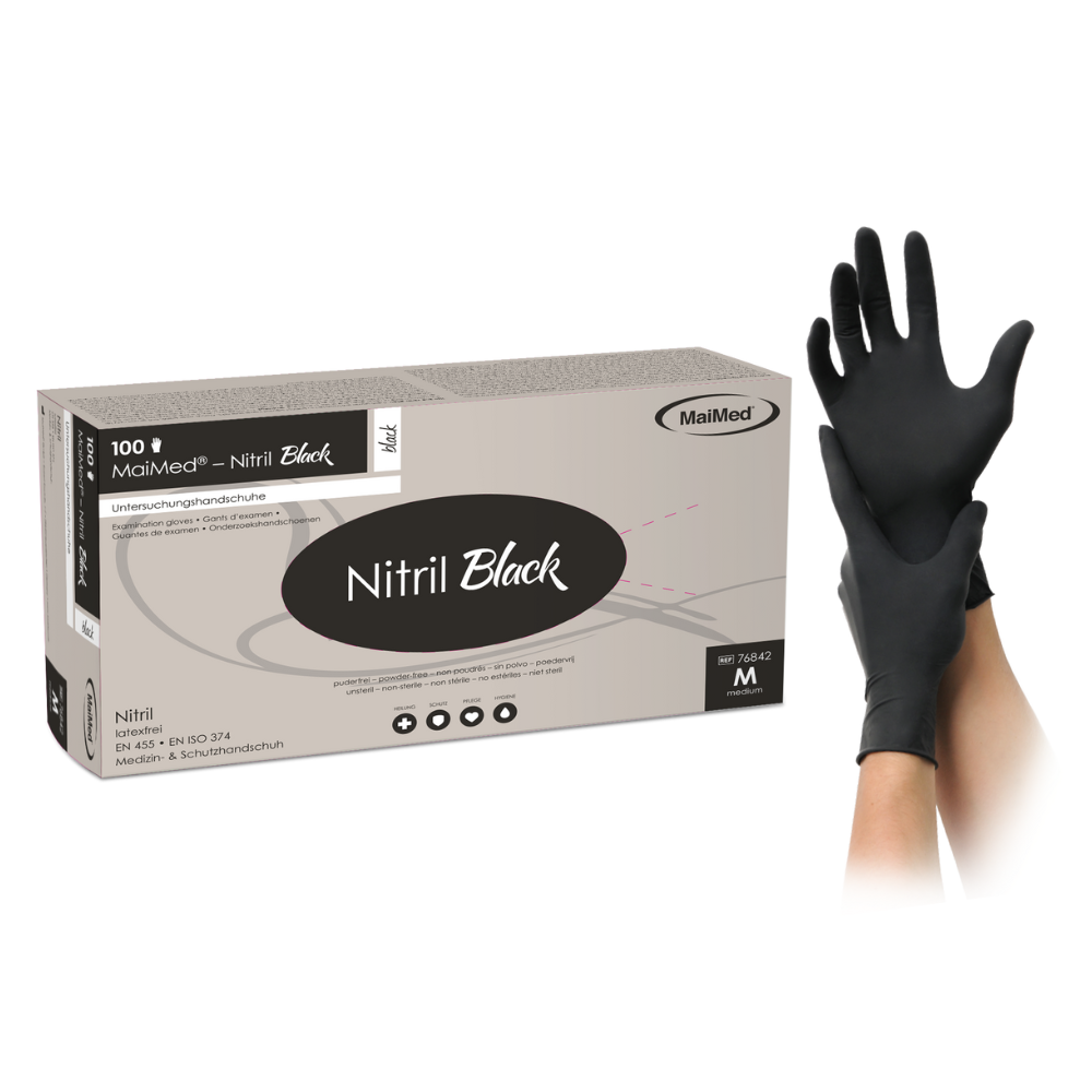 MaiMed Nitril Black zwarte handschoen met doos